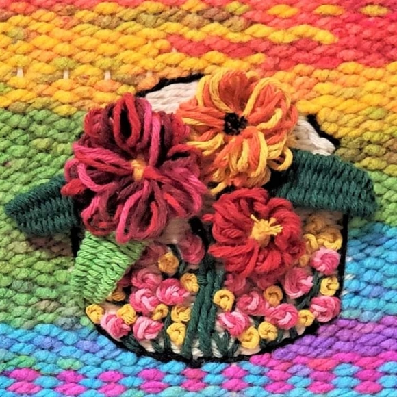 Handmade weaving wall hanging/wall art / yarn art / fiber art - Picture 3 of 4